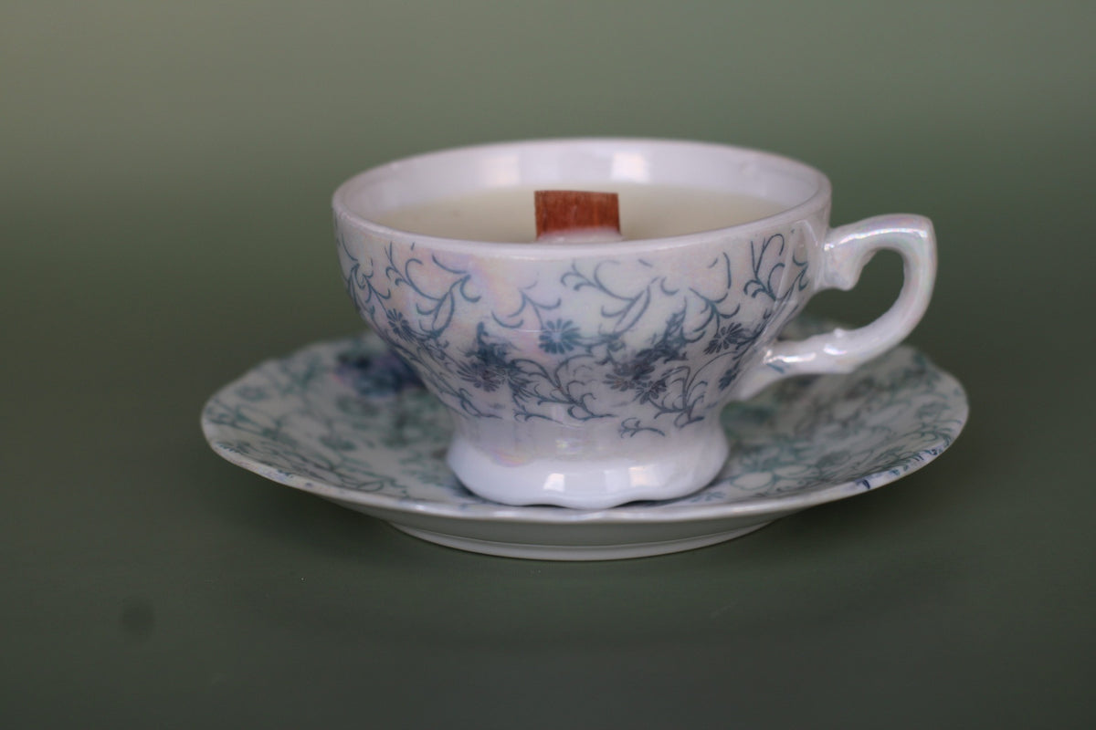 Bougie vintage holographique bleue