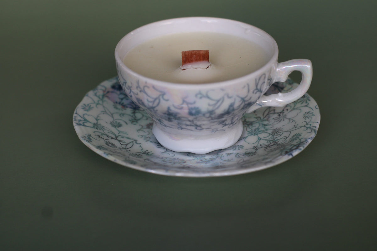 Bougie vintage holographique bleue