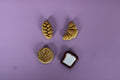Lot de 4 petits magnets viennoiseries
