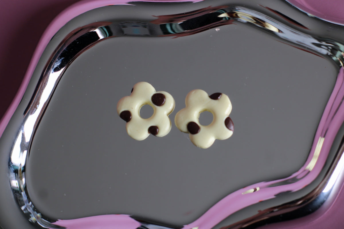 Pampilles à pois chocolat blanc